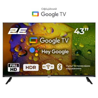 Телевізор 43" 2E LED FHD 60Hz Smart Google TV Black (2E-43A07KF) Телевізор 43" 2E LED FHD 60Hz Smart Google TV Black (2E-43A07KF)