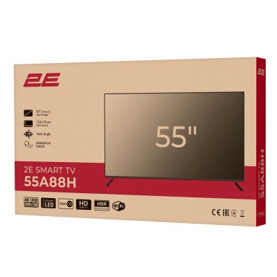 Телевізор 55" 2E MiniLED 4K 60Hz Smart WebOS Black (2E-55A88H) Телевізор 55" 2E MiniLED 4K 60Hz Smart WebOS Black (2E-55A88H)