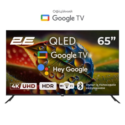Телевізор 65" 2E QLED 4K 60Hz Smart Google TV Black (2E-65A77Q) Телевізор 65" 2E QLED 4K 60Hz Smart Google TV Black (2E-65A77Q)