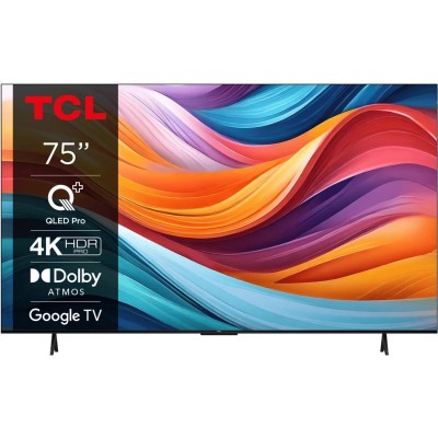 Телевізор 75" TCL QLED 4K 60Hz Smart Google TV Titan (75T7B)