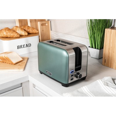 Тостер Ardesto Mint Harmony 800Вт, метал, м'ятно-сріблястий (T-F400G) Тостер Ardesto Mint Harmony 800Вт, метал, м'ятно-сріблястий (T-F400G)