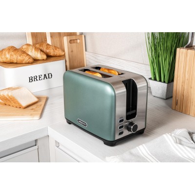 Тостер Ardesto Mint Harmony 800Вт, метал, м'ятно-сріблястий (T-F400G) Тостер Ardesto Mint Harmony 800Вт, метал, м'ятно-сріблястий (T-F400G)