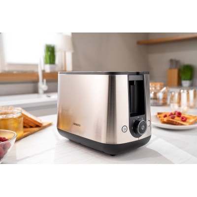 Тостер Ardesto Steel Collection 800Вт, метал/пластик, сріблясто-чорний (T-K200) Тостер Ardesto Steel Collection 800Вт, метал/пластик, сріблясто-чорний (T-K200)