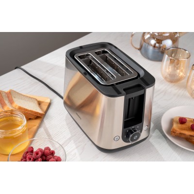 Тостер Ardesto Steel Collection 800Вт, метал/пластик, сріблясто-чорний (T-K200) Тостер Ardesto Steel Collection 800Вт, метал/пластик, сріблясто-чорний (T-K200)