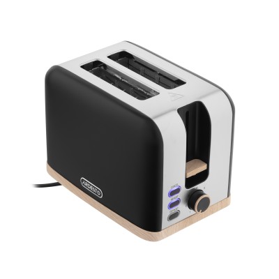 Тостер Ardesto T-F420BWD, 800Вт, метал, 2 слоти, чорний Тостер Ardesto T-F420BWD, 800Вт, метал, 2 слоти, чорний