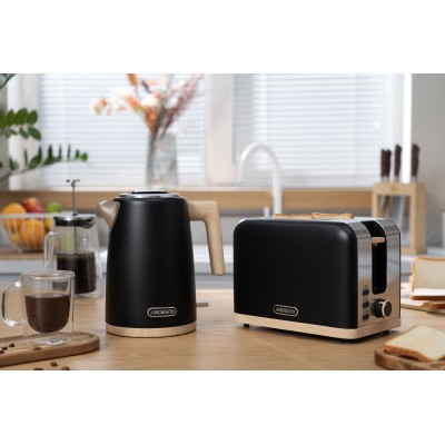 Тостер Ardesto T-F420BWD, 800Вт, метал, 2 слоти, чорний Тостер Ardesto T-F420BWD, 800Вт, метал, 2 слоти, чорний