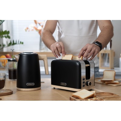 Тостер Ardesto T-F420BWD, 800Вт, метал, 2 слоти, чорний Тостер Ardesto T-F420BWD, 800Вт, метал, 2 слоти, чорний