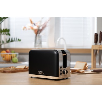 Тостер Ardesto T-F420BWD, 800Вт, метал, 2 слоти, чорний Тостер Ardesto T-F420BWD, 800Вт, метал, 2 слоти, чорний