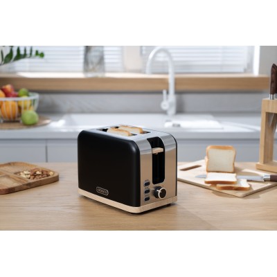 Тостер Ardesto T-F420BWD, 800Вт, метал, 2 слоти, чорний Тостер Ardesto T-F420BWD, 800Вт, метал, 2 слоти, чорний