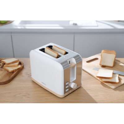 Тостер Ardesto T-F420WWD, 800Вт, метал, 2 слоти, білий Тостер Ardesto T-F420WWD, 800Вт, метал, 2 слоти, білий