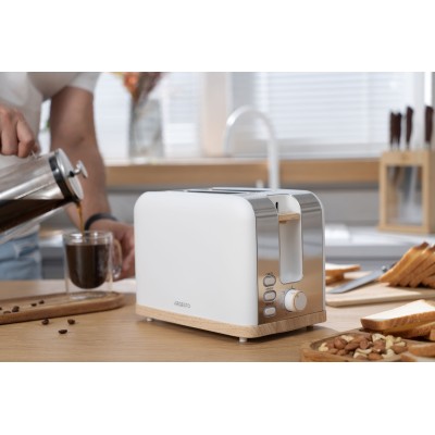 Тостер Ardesto T-F420WWD, 800Вт, метал, 2 слоти, білий Тостер Ardesto T-F420WWD, 800Вт, метал, 2 слоти, білий