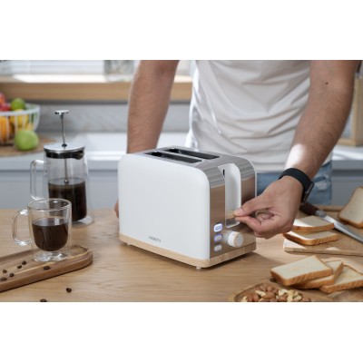 Тостер Ardesto T-F420WWD, 800Вт, метал, 2 слоти, білий Тостер Ardesto T-F420WWD, 800Вт, метал, 2 слоти, білий