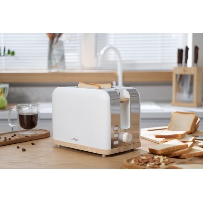 Тостер Ardesto T-F420WWD, 800Вт, метал, 2 слоти, білий Тостер Ardesto T-F420WWD, 800Вт, метал, 2 слоти, білий