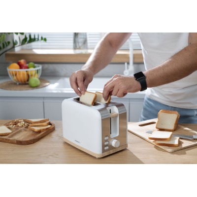 Тостер Ardesto T-F420WWD, 800Вт, метал, 2 слоти, білий Тостер Ardesto T-F420WWD, 800Вт, метал, 2 слоти, білий