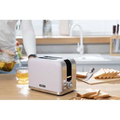 Тостер Ardesto T-F500L, 800Вт, метал, 2 слоти, ліловий+сріблястий Тостер Ardesto T-F500L, 800Вт, метал, 2 слоти, ліловий+сріблястий