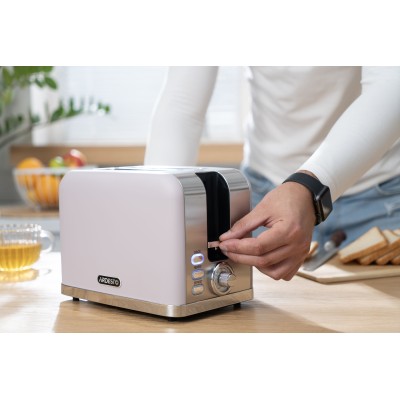 Тостер Ardesto T-F500L, 800Вт, метал, 2 слоти, ліловий+сріблястий Тостер Ardesto T-F500L, 800Вт, метал, 2 слоти, ліловий+сріблястий
