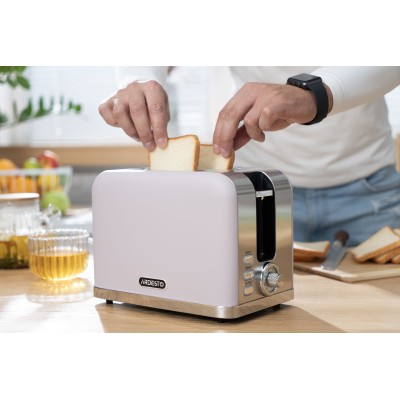 Тостер Ardesto T-F500L, 800Вт, метал, 2 слоти, ліловий+сріблястий Тостер Ardesto T-F500L, 800Вт, метал, 2 слоти, ліловий+сріблястий