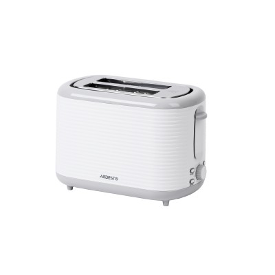 Тостер Ardesto White stripes T-F17WG 930Вт, пластик, білий+сірий Тостер Ardesto White stripes T-F17WG 930Вт, пластик, білий+сірий