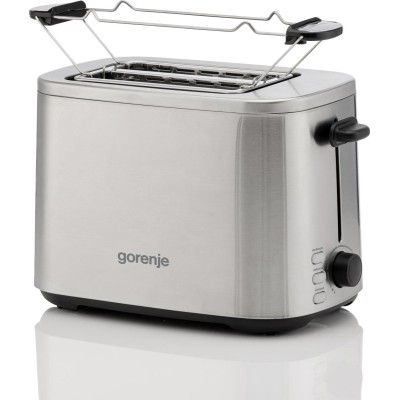 Тостер Gorenje 800Вт, підігрів, розморожування, пластик, сріблястий (T800DS) Тостер Gorenje 800Вт, підігрів, розморожування, пластик, сріблястий (T800DS)