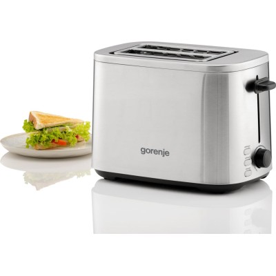 Тостер Gorenje 800Вт, підігрів, розморожування, пластик, сріблястий (T800DS) Тостер Gorenje 800Вт, підігрів, розморожування, пластик, сріблястий (T800DS)