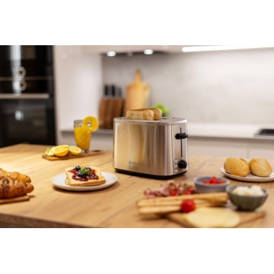 Тостер Gorenje 800Вт, підігрів, розморожування, пластик, сріблястий (T800DS) Тостер Gorenje 800Вт, підігрів, розморожування, пластик, сріблястий (T800DS)