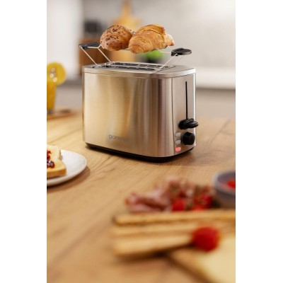 Тостер Gorenje 800Вт, підігрів, розморожування, пластик, сріблястий (T800DS) Тостер Gorenje 800Вт, підігрів, розморожування, пластик, сріблястий (T800DS)