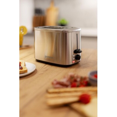 Тостер Gorenje 800Вт, підігрів, розморожування, пластик, сріблястий (T800DS) Тостер Gorenje 800Вт, підігрів, розморожування, пластик, сріблястий (T800DS)