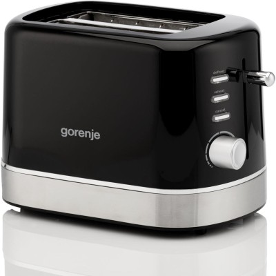 Тостер Gorenje 850Вт, підігрів, розморожування, пластик, чорний (T800DB) Тостер Gorenje 850Вт, підігрів, розморожування, пластик, чорний (T800DB)
