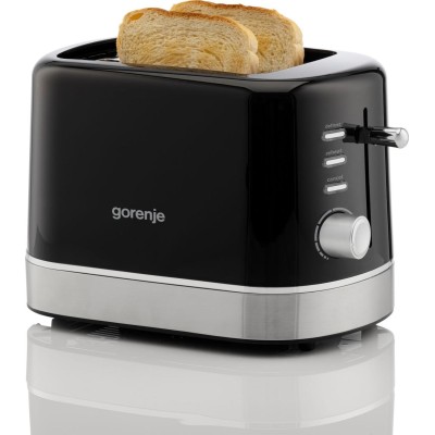 Тостер Gorenje 850Вт, підігрів, розморожування, пластик, чорний (T800DB) Тостер Gorenje 850Вт, підігрів, розморожування, пластик, чорний (T800DB)