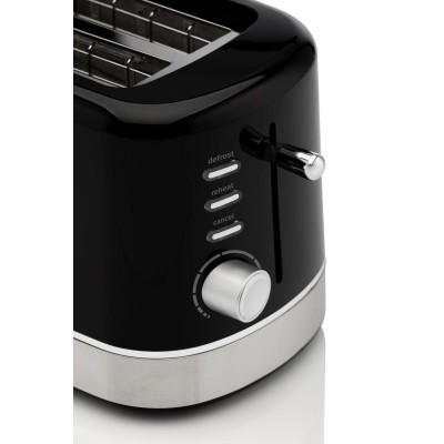 Тостер Gorenje 850Вт, підігрів, розморожування, пластик, чорний (T800DB) Тостер Gorenje 850Вт, підігрів, розморожування, пластик, чорний (T800DB)