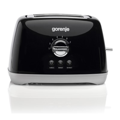 Тостер Gorenje, 900Вт, пластик-метал, чорний (T900RLBK) Тостер Gorenje, 900Вт, пластик-метал, чорний (T900RLBK)