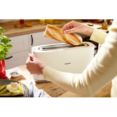 Тостер Philips Daily Collection 1000Вт, 1 відділення, пластик, білий (HD2590/00) Тостер Philips Daily Collection 1000Вт, 1 відділення, пластик, білий (HD2590/00)
