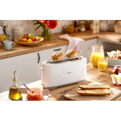 Тостер Philips Daily Collection 1000Вт, 1 відділення, пластик, білий (HD2590/00) Тостер Philips Daily Collection 1000Вт, 1 відділення, пластик, білий (HD2590/00)