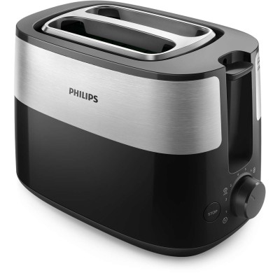 Тостер Philips Daily Collection 830Вт, метал/пластик, чорний (HD2516/90) Тостер Philips Daily Collection 830Вт, метал/пластик, чорний (HD2516/90)