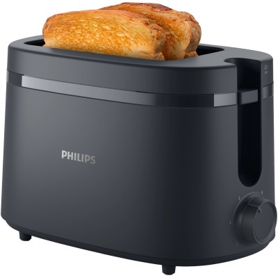 Тостер Philips Essentials Collection 650Вт, пластик, темно-сірий (HD2510/90) Тостер Philips Essentials Collection 650Вт, пластик, темно-сірий (HD2510/90)