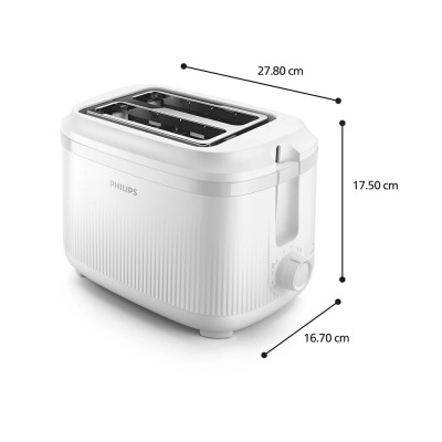 Тостер Philips Series 3000 900Вт, пластик, підігрів,разморозка, білий (HD2511/00) Тостер Philips Series 3000 900Вт, пластик, підігрів,разморозка, білий (HD2511/00)