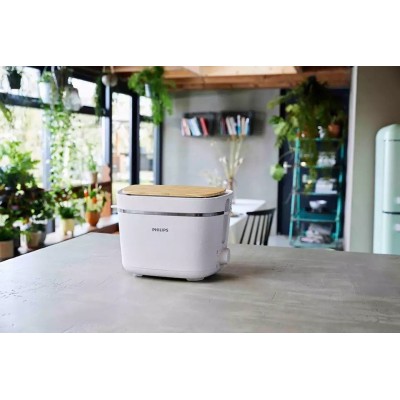 Тостер Philips Series Eco Conscious Edition 830Вт, кришка від пилу, пластик, білий (HD2640/10) Тостер Philips Series Eco Conscious Edition 830Вт, кришка від пилу, пластик, білий (HD2640/10)