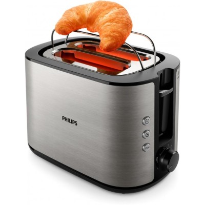 Тостер Philips WiWa Collection 950Вт, метал/пластик, чорний (HD2650/90)