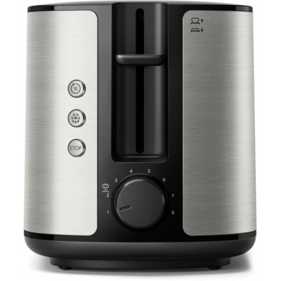 Тостер Philips WiWa Collection 950Вт, метал/пластик, чорний (HD2650/90)