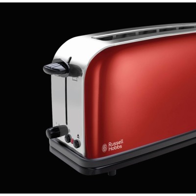 Тостер Russell Hobbs Classic 1100Вт, довгі слоти, метал, червоний (21391-56)