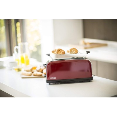 Тостер Russell Hobbs Classic 1100Вт, довгі слоти, метал, червоний (21391-56)