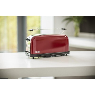 Тостер Russell Hobbs Classic 1100Вт, довгі слоти, метал, червоний (21391-56)