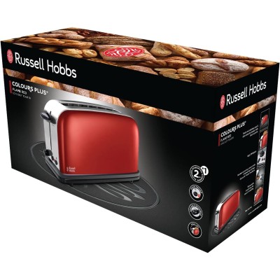 Тостер Russell Hobbs Classic 1100Вт, довгі слоти, метал, червоний (21391-56)