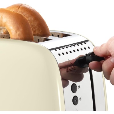 Тостер Russell Hobbs Colours Plus 1600Вт, підігрів, розморожування, метал., бежевий (26551-56) Тостер Russell Hobbs Colours Plus 1600Вт, підігрів, розморожування, метал., бежевий (26551-56)