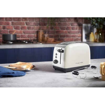 Тостер Russell Hobbs Colours Plus 1600Вт, підігрів, розморожування, метал., бежевий (26551-56) Тостер Russell Hobbs Colours Plus 1600Вт, підігрів, розморожування, метал., бежевий (26551-56)