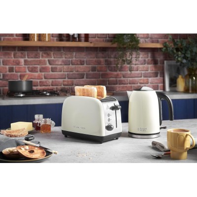 Тостер Russell Hobbs Colours Plus 1600Вт, підігрів, розморожування, метал., бежевий (26551-56) Тостер Russell Hobbs Colours Plus 1600Вт, підігрів, розморожування, метал., бежевий (26551-56)