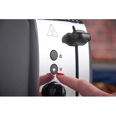 Тостер Russell Hobbs Colours Plus 1600Вт, підігрів, розморожування, метал., сірий (26552-56) Тостер Russell Hobbs Colours Plus 1600Вт, підігрів, розморожування, метал., сірий (26552-56)
