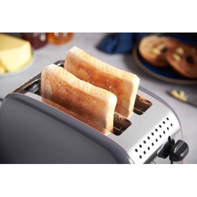 Тостер Russell Hobbs Colours Plus 1600Вт, підігрів, розморожування, метал., сірий (26552-56) Тостер Russell Hobbs Colours Plus 1600Вт, підігрів, розморожування, метал., сірий (26552-56)