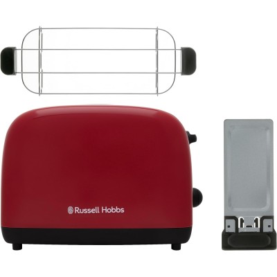 Тостер Russell Hobbs Colours Plus 1600Вт, підігрів, розморожування, метал., червоний (26554-56) Тостер Russell Hobbs Colours Plus 1600Вт, підігрів, розморожування, метал., червоний (26554-56)