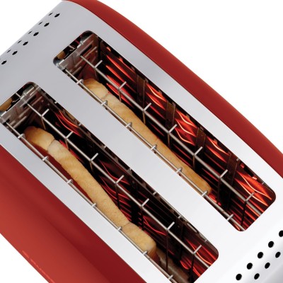 Тостер Russell Hobbs Colours Plus 1600Вт, підігрів, розморожування, метал., червоний (26554-56) Тостер Russell Hobbs Colours Plus 1600Вт, підігрів, розморожування, метал., червоний (26554-56)